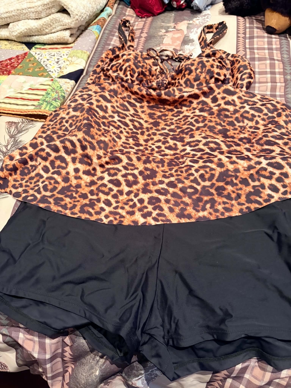 Ladies Leopars Print Tankini-Never Worn